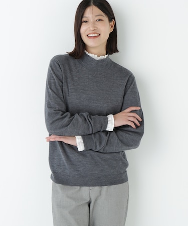梳毛天竺ハイネックプルオーバー