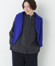 ストライプローンハイネックシャツ