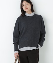 ◆ミドルゲージウールクルーネックプルオーバー