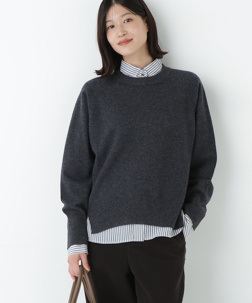 ◆ミドルゲージウールクルーネックプルオーバー