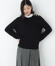 ミニケーブル釦プルオーバー