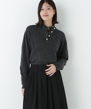 ウールＭＩＸヘンリーネックプルオーバー