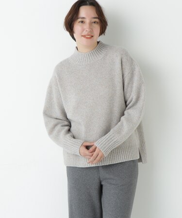 ウールローゲージＭＩＸヤーンハイネックプルオーバー