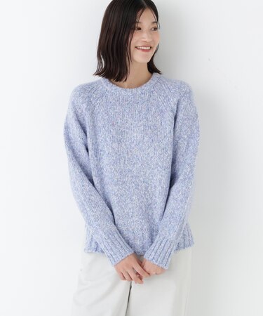 ◆ＭＩＸヤーンクルーネックラグランプルオーバー