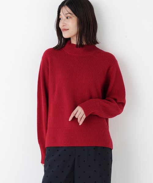 ◇ウールハイネック片畦プルオーバー｜ヒューマンウーマンの通販