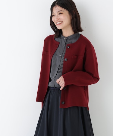 ◆ハイゲージミラノリブクルーネックジャケット