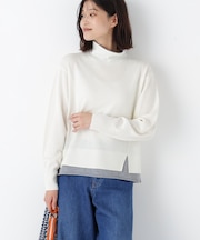 ◆ウールMIXハイゲージバイカラータートルP/O