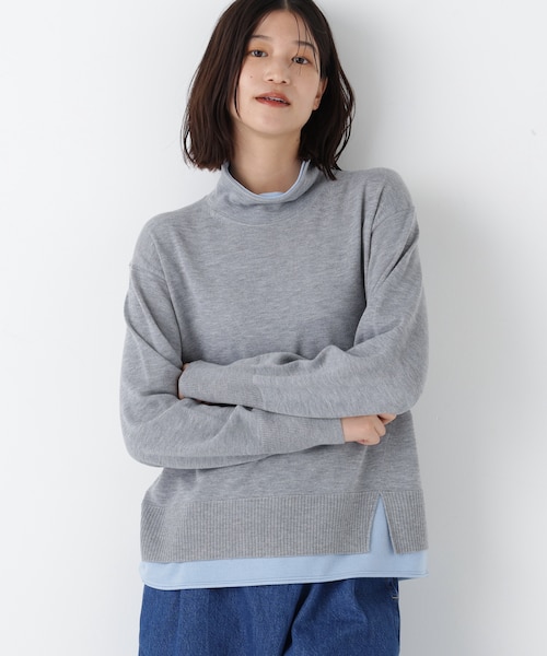 カシミヤ100％】タートルネックボーダーニット｜リズムの通販｜&mall