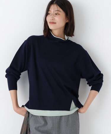 ◆ウールＭＩＸハイゲージバイカラータートルＰ／Ｏ