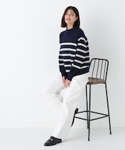 ◆ソフトデニムセミワイドパンツ