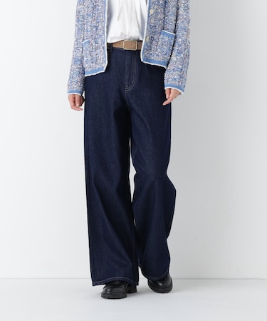 ◆ソフトデニムセミワイドパンツ