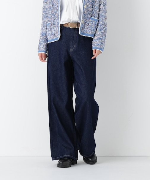 ◆ソフトデニムセミワイドパンツ