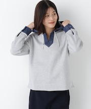 ◆デニムドッキングフーディープルオーバー