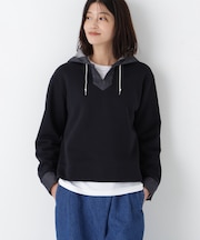 ◆デニムドッキングフーディープルオーバー