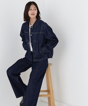 ◆ソフトデニムドッキングブルゾン