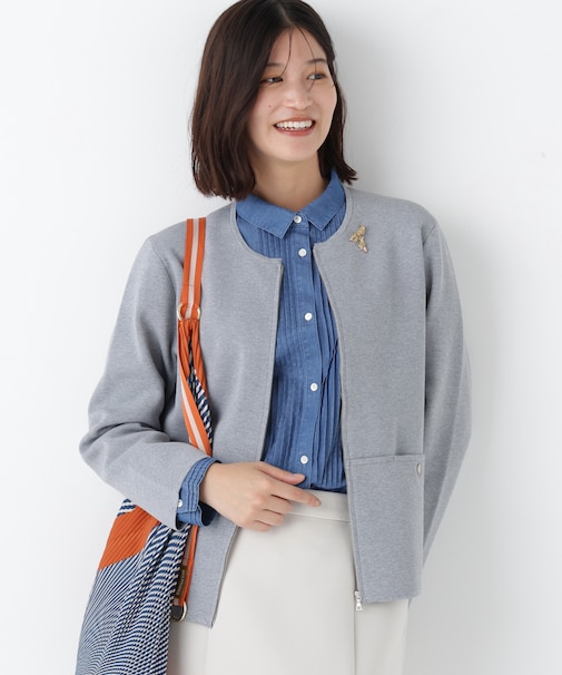 ◆コットンスムースジップアップＪＫ