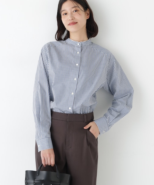 ◆ドビーストライプレースカラーブラウス