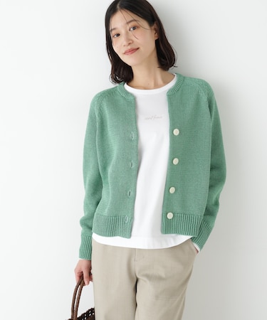 ◆ギマコットンキーネックカーディガン
