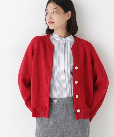 ◆ギマコットンキーネックカーディガン