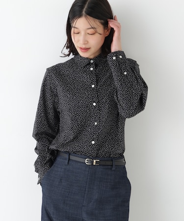 ◆ドット柄ベーシックシャツ