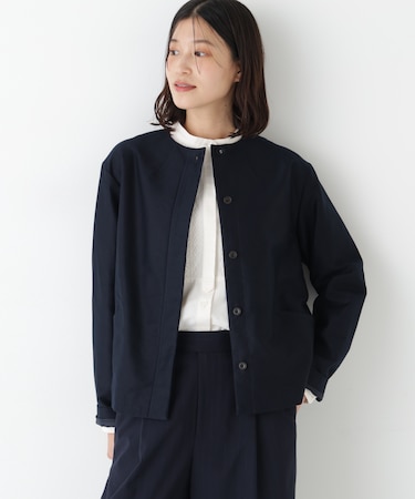 ◆ライトモールスキンノーカラージャケット