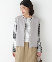 ◆ギマコットン地柄ベスト