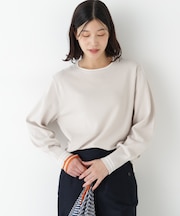 ◆オーガニックコットン混ライン入プルオーバー