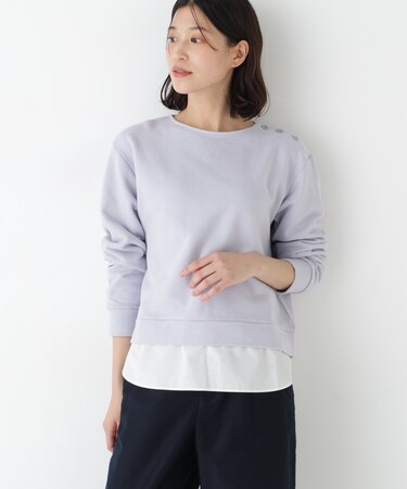 ◆シャツテールドッキングプルオーバー