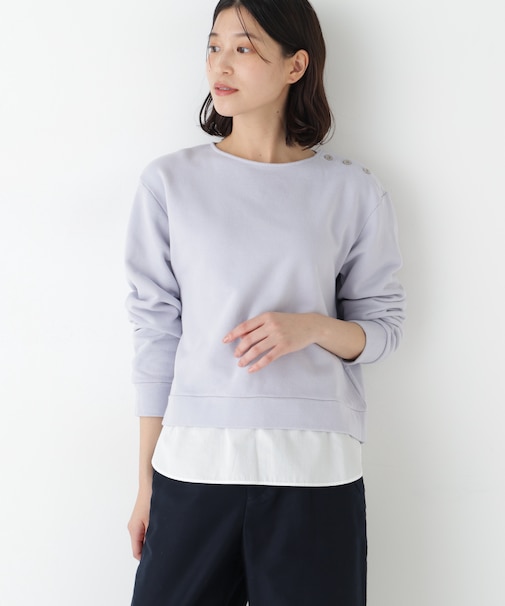 ◆シャツテールドッキングプルオーバー