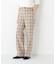 ◆先染めチェックストレートパンツ