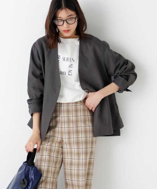 ◆ラミーキャンパスノーカラージャケット