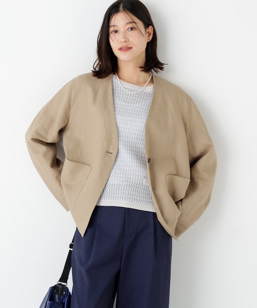 ◆ラミーキャンパスノーカラージャケット