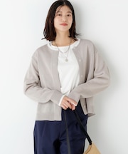 ◆ミドルゲージギマクルーネックカーディガン