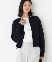 ◆ミドルゲージギマクルーネックカーディガン