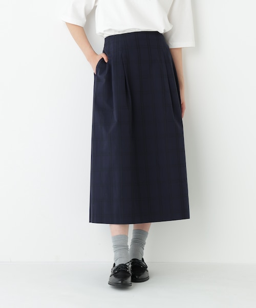 ◇オリジナル先染めチェックタックスカート｜ヒューマンウーマンの通販