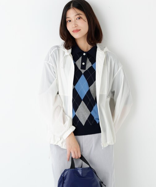 ◆シアーアノラックフーディーブルゾン