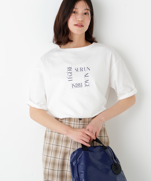 ◆TSUNAGU 6分袖ロゴTシャツ