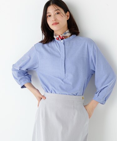 ◆鹿の子ジャージーバンドカラープルオーバー