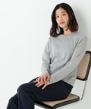 ◆ネックダブルプルオーバーニット