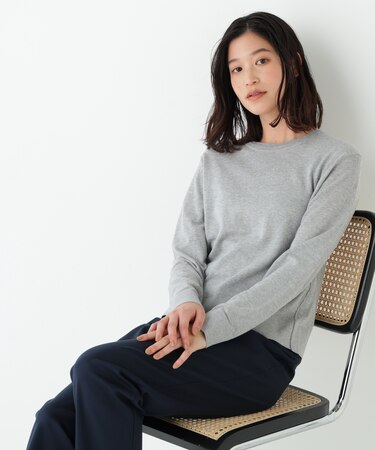 ◆ネックダブルプルオーバーニット