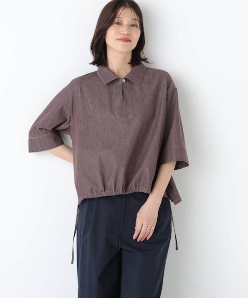 ◆ライトオンスデニムスキッパーブラウス