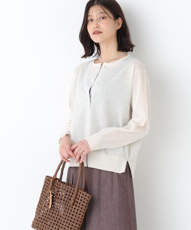 ◆クルーネックニットカーディガン