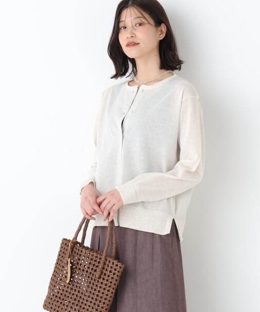 ◆クルーネックニットカーディガン