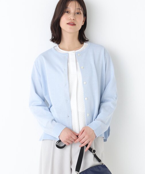 ◆クルーネックニットカーディガン