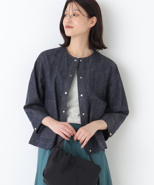 ◆綿麻ライトオンスデニムブルゾン