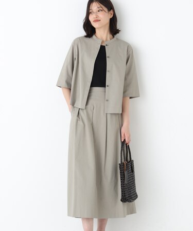 ◆リネン混ストレッチタンブラーセットアップ