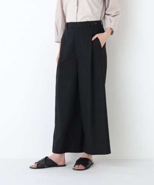 ドライタッチリネン混ガウチョパンツ