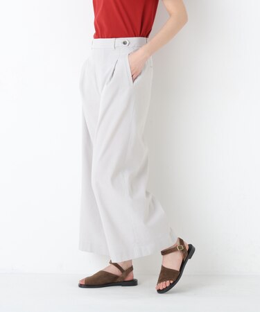 ドライタッチリネン混ガウチョパンツ