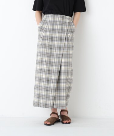 ◆ラップライクチェックスカート