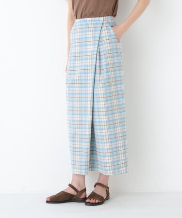 ◆ラップライクチェックスカート